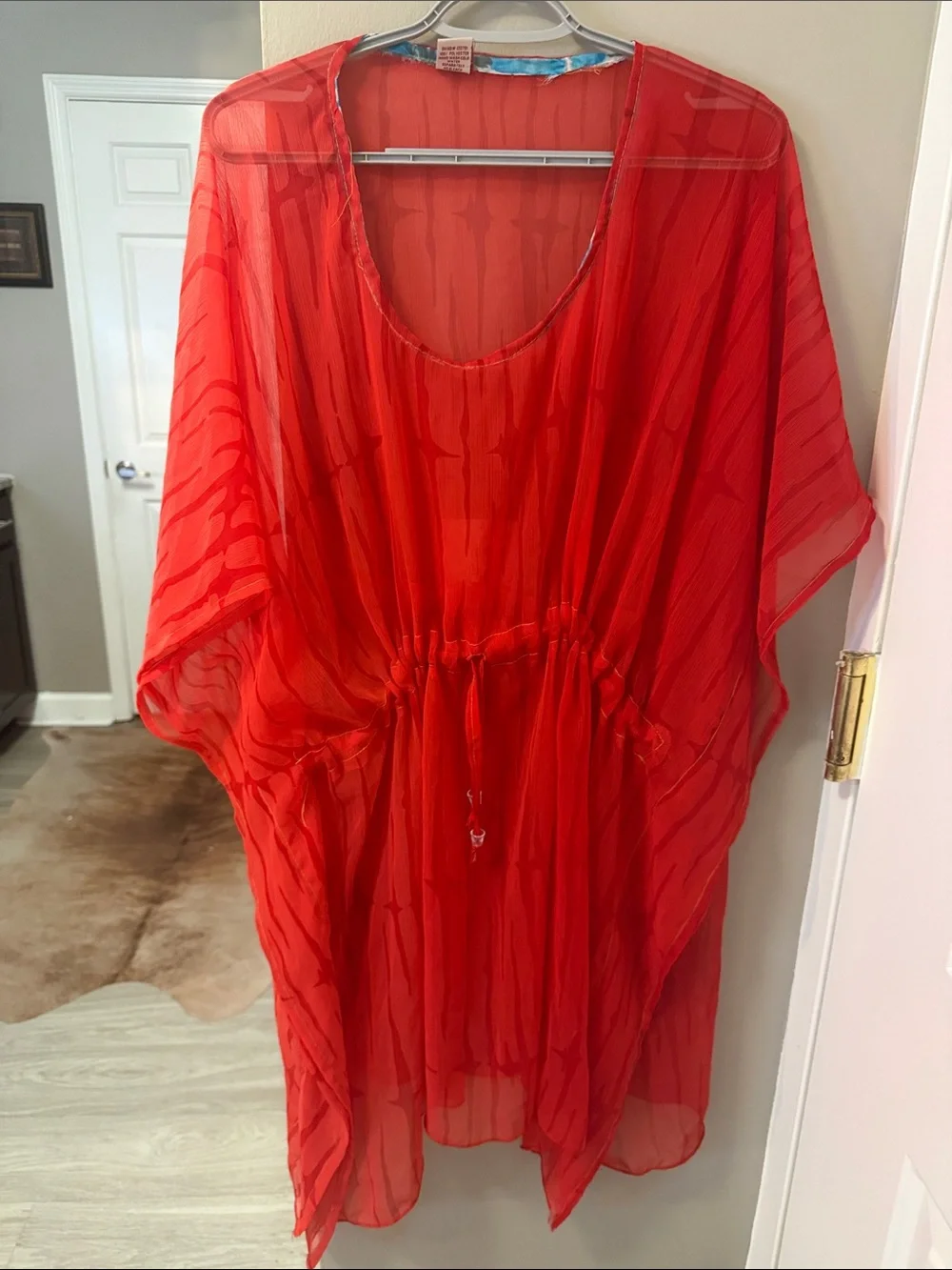 True Rock sheer kaftan swim coverup summer boho layering piece free size/OS